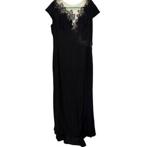 Tadashi Shoji Embroidered Floral Illusion Gown, 16